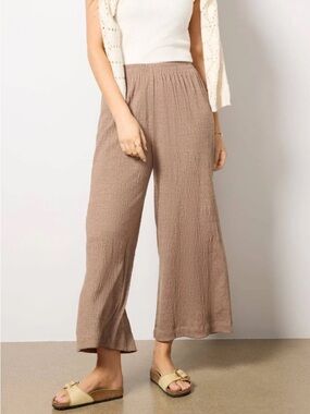 Z Supply Wide-Leg Gauze Pants in green